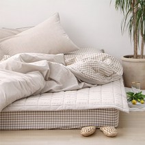 멜란체크 무지 이불커버 8컬러 SS D Q K 구스이불커버, 코발트블루