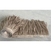 짚풀공예 볏짚 초가 지붕 만들기 디자인 인테리어 해변 펜션 술집 꾸미기, 다크 그레이