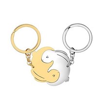 DUOWEI Easter Antique Tiny Rabbit Bunny Keychains Pets Ring Car Handbag Purse Decoration for Women G