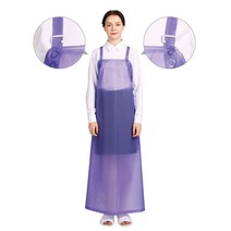 웰프런 우레탄 방수앞치마 쌍고리 H형 대, 반투명 퍼플