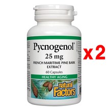 네추럴팩터스 피크노제놀 프랑스해안송껍질추출물 Pycnogenol 25mg 60캡슐 2개