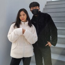 디센도 양털 후리스 학생 보아털 플리스 커플후리스 양털후드집업