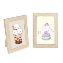 모닝 모멘트 액자(4X6) (4X4) x2개, (4X6)x2개