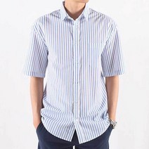 스트라이프 남자 반팔 남방 셔츠 슬랙스 여름 코디 P/S:5CA16E JH+19456EA : 커플시밀러룩 스프라이트셔츠 옥스퍼드셔츠 코발트블루셔츠 링클프리