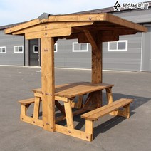 야외 정자 파고라 조립식 원두막 옥상 나무, 지붕형 야외테이블(확장형)