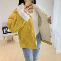 가죽코트 자켓 여성롱 밍크 코듀로이 재킷 벨벳 라이너 아우터 기본 청바지 코트 가을 겨울