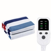 전기장판온도조절기온도 조절 전기 담요 가열 220v 시트 두꺼운 매트리스 조절기 방수 보안 난방 워머 패, 01 Stripe_01 150x70cm