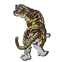 열접착식 봉제식 대형 자수 패치 와펜, 올라가는호랑이