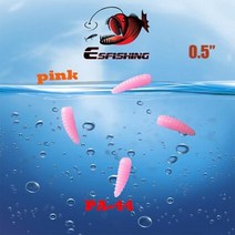 ESFISHING 소프트웜 미끼 얼음 낚시 액세서리 인공 플라스틱 소금 및 향기 구더기 0.5 인치 100 개, 10.PA44 - 0.5in 100pcs