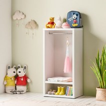 36T 튼튼 초등학생 자녀방 오픈형 옷장 600x1200 DIY 남아 어린이 키즈, 화이트