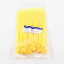 테라스가림막 담벼락 휀스 울타리 어닝 3x200mm 플라스틱 자동 잠금 나일론 케이블 타이 로프 발코니 고정, 06 Yellow_05 500Pcs