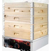 전기 나무찜기 스팀보온 휴게소 보온진열장 4단 나무틀 뚜껑포함 찐만두, 3단 나무 찜통