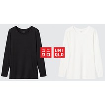 일본 UNIQLO 유니클로 히트텍 우먼 여자 히트텍 크루넥 티셔츠 긴소매
