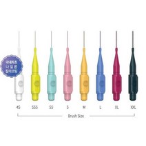 행복치카 오프리케어 치간칫솔 치아 종류별 일자형 오리지널숏 8가지 다양한사이즈 6개, 4S