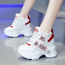 여성굽높은운동화 슬림디자인 메쉬 키높이운동화
