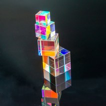15mm 20mm RGB X 큐브 프리즘 크로스 이색 물리학 교육 다면체 작은 집 피라미드 장식 무지개 렌즈, 15mm 6-sided Prism