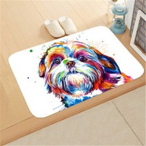 만화 개 안티-슬립 도어 매트 40*60cm 실내 복도 발코니 벨벳 깔개 거실 욕실 카펫 홈 장식, 010