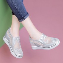 산뜻한 메쉬 어글리 웨지 키높이스니커즈 인박카024