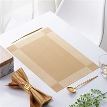 모모자파 고급 식탁매트 북유럽 테이블매트 4개세트 45cm, 골드
