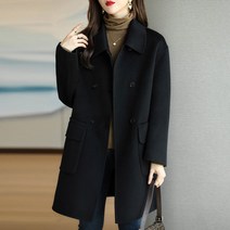 [클래식 추천] 가을/겨울 미디엄 롱 방한 날씬해 보이는 슬림 트렌치코트 코트