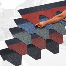 지붕슁글 아스팔트 싱글 지붕재 단열 방수 지붕공사, 와인