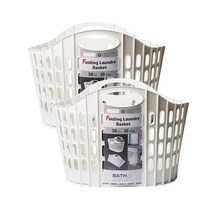 바스클립 접이식 세탁물 바구니 세트 38L 2P Bathclip Foldable Laundry Hamper Set 38L 2P 코스트코 구매 대행, 핑크&블루