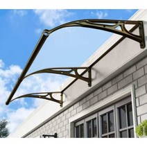 테라스 차양막 옥상 창문 비가림막 베란다 고정어닝, 벽까지 60x240cm 확장 가능