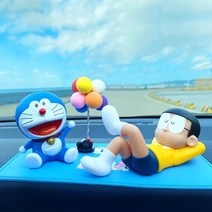 자동차 장식품 인싸템 차내 애니메이션 액세서리 Dora A꿈 수면 대웅 대쉬보드 카튜닝용품 여성 2870669203, 대웅 __레인보우 풍선 _디프블루 깔