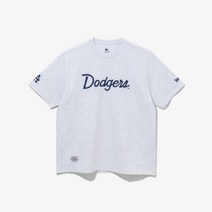 백화점 정품 뉴에라 (스타필드 하남) MLB LA 다저스 올드 스크립트 티셔츠 헤더 그레이 / 14179149