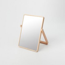 [JAJU/자주] 걸어서도 사용하는 사각 우드 탁상 거울, 라이트 베이지