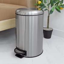 카페 음식물쓰레기 밀폐형 스텐휴지통 20L 가정용 심플한 예쁜 실내용 원룸 화장실