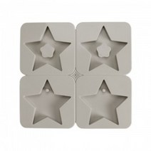 몰드몰 실리콘몰드 - 별2종 (4구) 타블렛몰드 석고몰드 스타몰드 별모양몰드