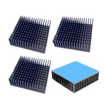 알루미늄 히트 싱크 4pcs 50x50x15mm 냉각 핀 라디에이터 냉각 GPU를위한 방열판, 검은색