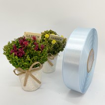 포장 리본 끈 제이제이리본 고밀도주자 40mm 50mm 76컬러 (길이 45M) 공단리본, 연하늘