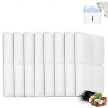 고양이 물 분수 필터 코코넛 활성탄 애완 동물 교체 2L 디스펜서 8 팩, 8개