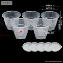 투명 메쉬팟 서양란 호접란 난초 다이소 플라스틱 슬릿 화분 슬릿분 플분, 5개입 15cm [기둥형]