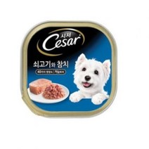 시저 반려견 주식캔 쇠고기와 참치, 100g, 50개