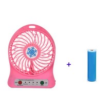Xiaomi-휴대용 미니 팬 에어 쿨러 배터리 작동 USB 충전 데스크탑 3 모드 속도 조절, 06 pink with battery
