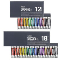 홀베인 수채 과슈 12 18색 5ml, 12색