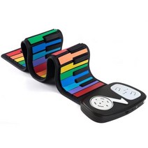 휴대용 49 키 실리콘 롤업 피아노 USB 35mm 잭 핸드 전자 오르간 내장 스피커 어린이용, 호주+Black White
