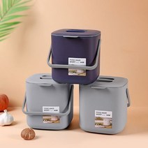 인블룸 미니 사각 음식물 쓰레기통 5L, 진보라