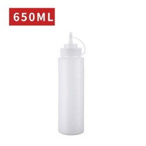 조미료 짜기 병 케첩 겨자 메이요 핫 소스 올리브 오일 병 주방 가제트, 650ml white, 하나
