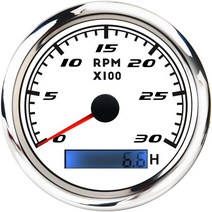 85mm 자동 타코미터 6000 RPM 미터 방수 해양 타코 게이지 센서 보트 rpm 디젤 엔진 9-32V, 04 WS 3000 rpm