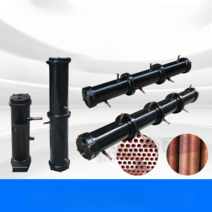 열교환기 쉘앤튜브 수냉식 콘덴서 에어컨 제조 공조, 10+10 HP 듀얼 시스템 콘덴서