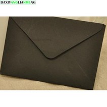 100 개/몫 10x7cm 미니 종이 봉투 청첩장 봉투 금테 봉투 고급 비즈니스 초대 카드 봉투, 검은색