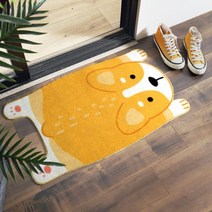 썬리빙 욕실발매트 현관매트 발판매트 화장실발매트 댕댕이 발매트, 웰시코기