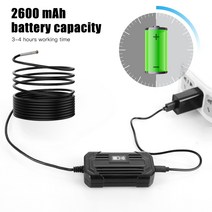 누수탐지기 배관 내시경 카메라 검사 3.9mm 1080p 방수 튜브 보어스코프 와이파이 산업용 2600ma 배터리, 03 10m