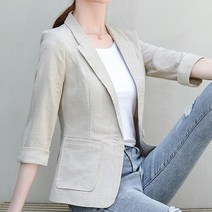 패션시그널 린넨 7부소매 테일러드 자켓