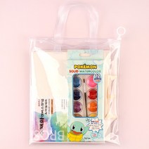 수채화 그림 그리기 캔버스 나무 미니 이젤 세트 20x25cm, 수채화세트투명백