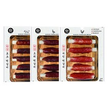 바우와우 곤충단백질 수제 강아지간식 롤타입 강아지육포 한상떡갈비 5p x 3개 포크/치킨/오리 15p, 치킨